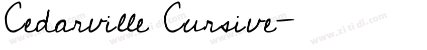 Cedarville Cursive字体转换
